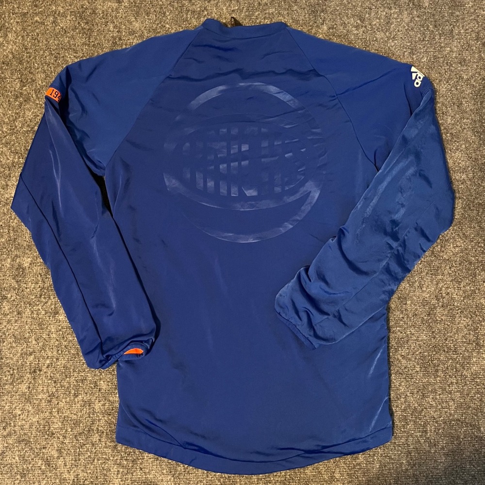 Adidas New York Knicks NBA Full Zip Warm Up Jacket Blue Orange BK7625 Mens S - Picture 9 of 10